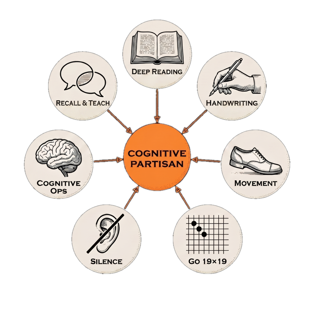 The Anti-AI Seven practices feeding the Cognitive Partisan loop